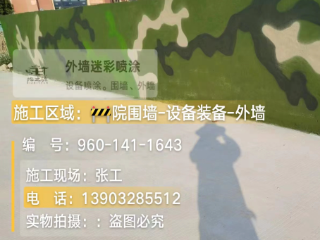 平顶山 迷彩漆喷涂价格（按平方米计费）